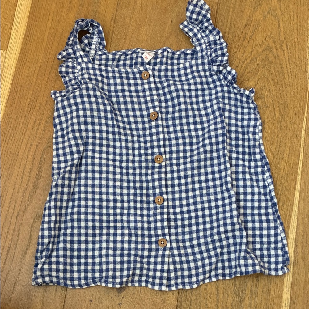 Cat & Jack Blue and White Gingham Kids Camisole